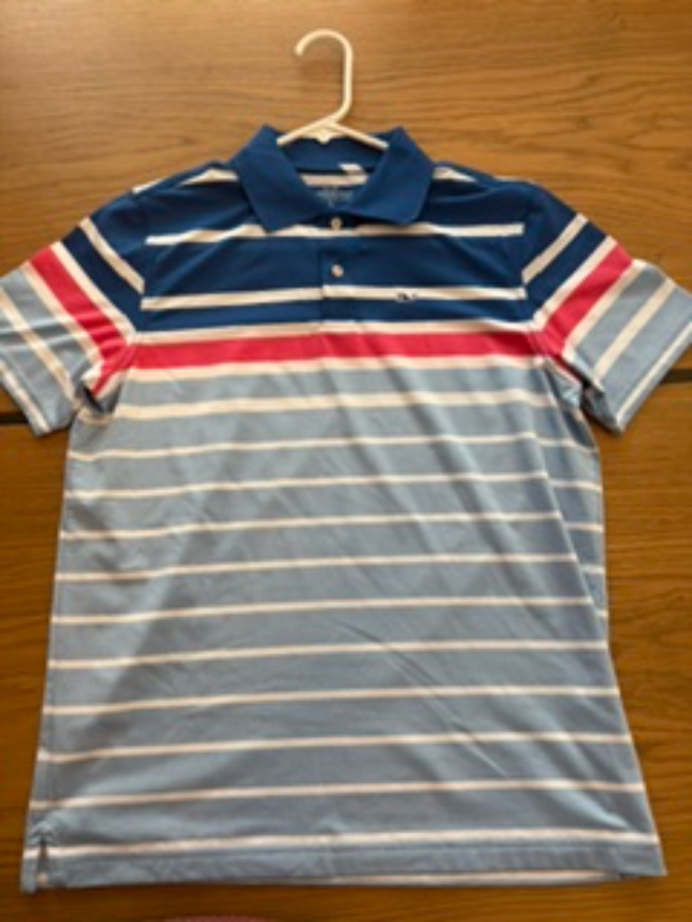 Vineyard Vines Youth Polo Shirt Size L (16) Blue, Red, White
